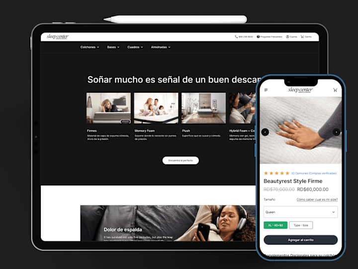 Cover image for Sleep Center eCommerce experience