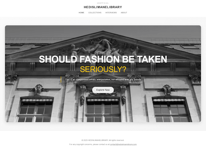 Cover image for Curated Digital Library Showcasing Hedi Slimane's Fashion Legacy