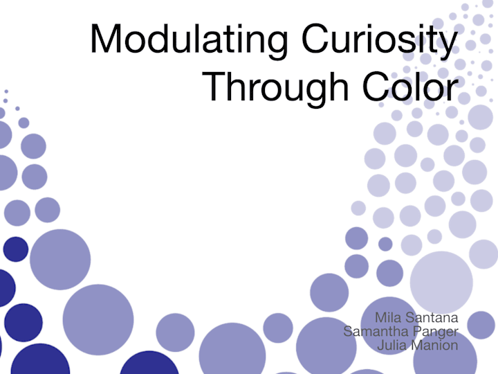 Cover image for Modulating Curiosity Through Color