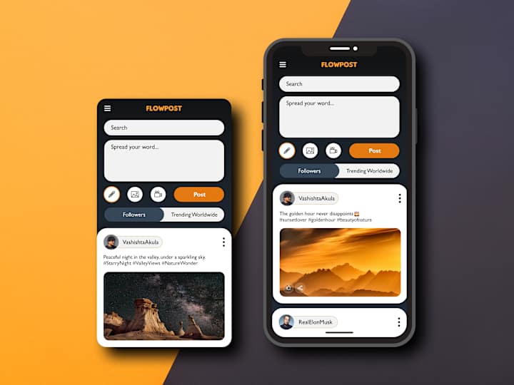 Cover image for Social Media App UI Design - FlowPost