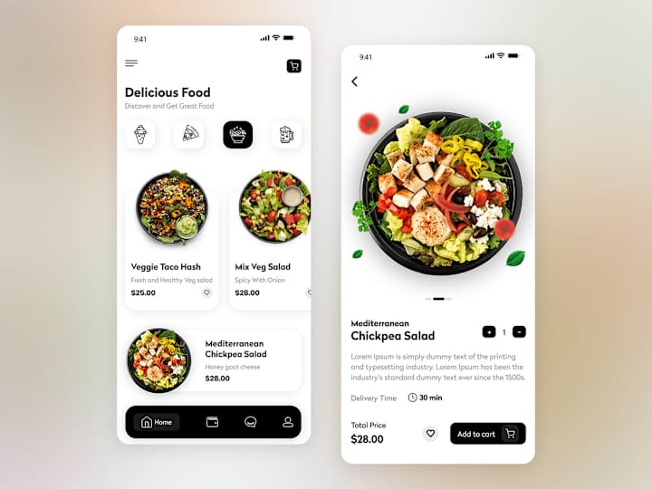 Cover image for UI design for Food Delivery Application 