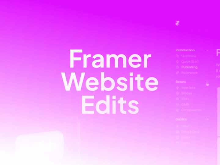 Cover image for Framer Website Edits: Fast Fixes, Clean Results