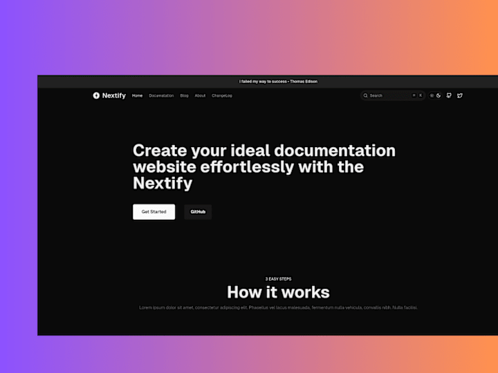 Cover image for Nextify - Open Source Documentation Template