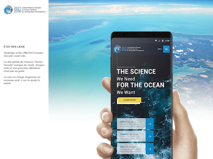 Cover image for Redesign of the UNESCO Oceans Decade' event site