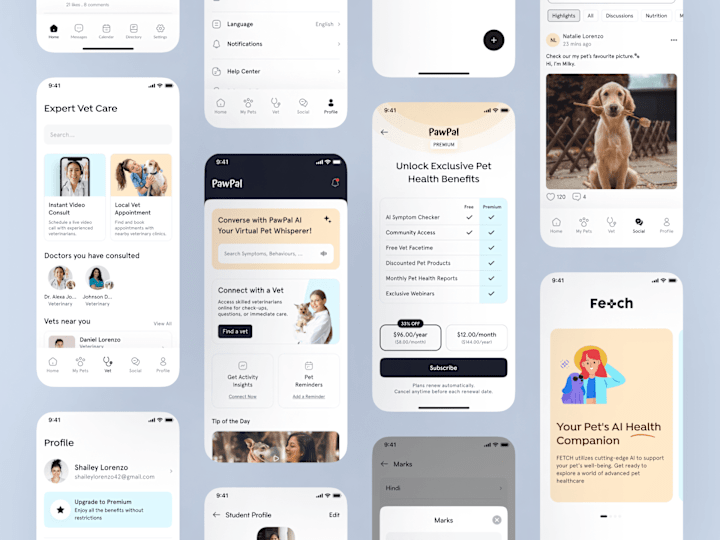 Cover image for Mobile App Design for AI Vet Assistant