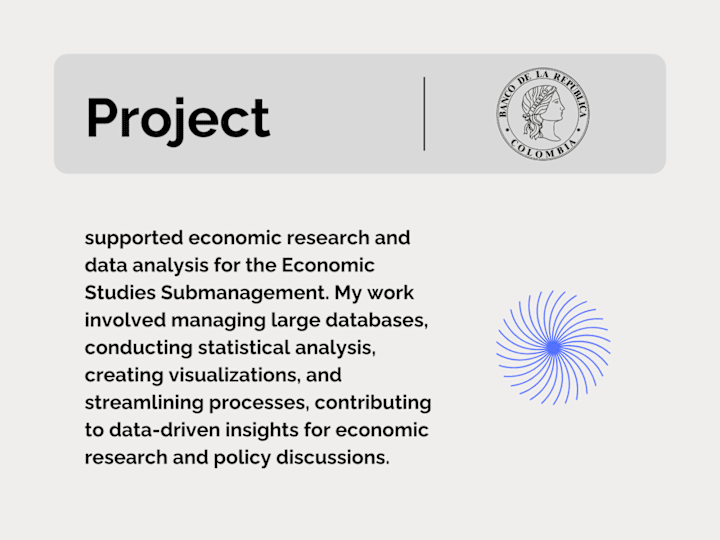 Cover image for Economic Research Support and Data Analysis at Central Bank