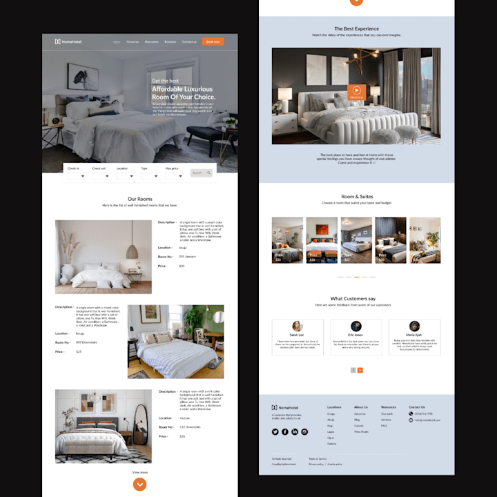 Cover image for Hotel Landing Page