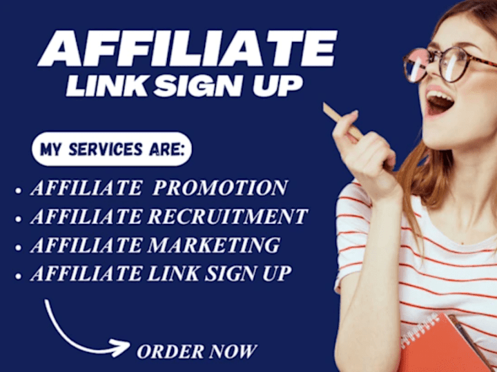Cover image for I will do affiliate referral link signup, Link promotion