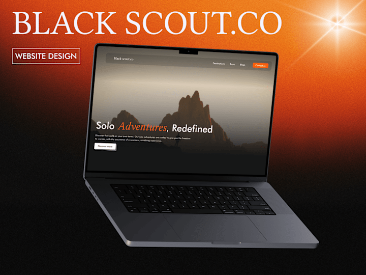 Cover image for Black Scout Co. | Luxury Solo Travel Website UI Design