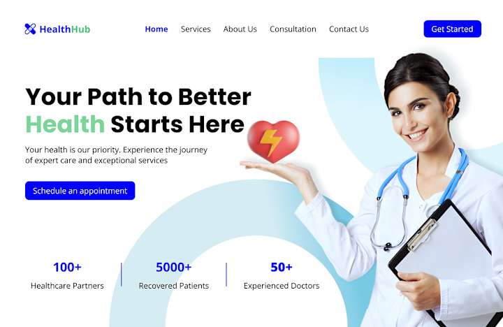 Cover image for Medical Service Landing Page :: Behance