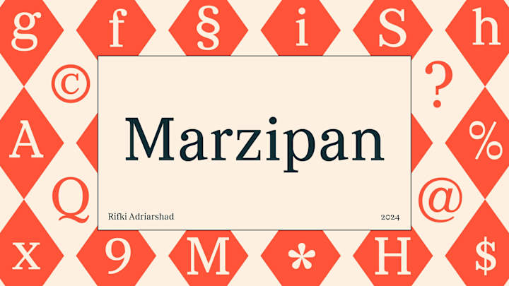 Cover image for Marzipan | Font Design