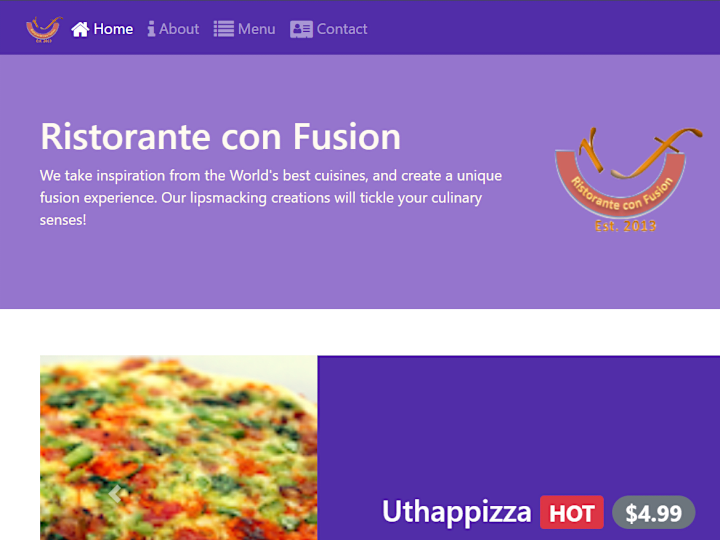 Cover image for Restaurant's Website