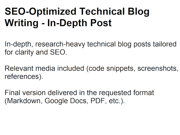 Cover image for SEO-Optimized Technical Blog Writing - In-Depth Post