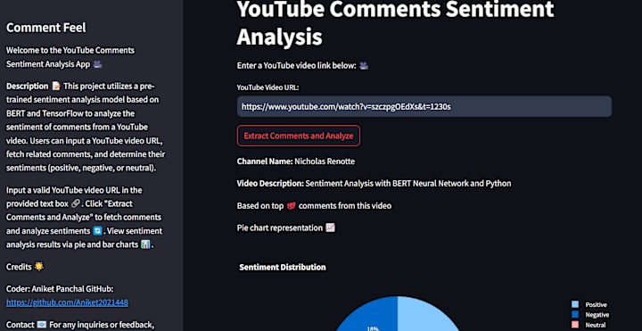 Cover image for Comment Feel - YouTube Comments Sentiment Analyzer Tool