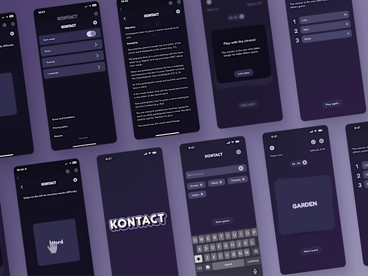 Cover image for Kontact - Gaming app to guess words