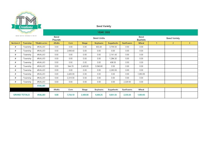 Cover image for One-time: Input data on "Seed Variety" spreadsheet