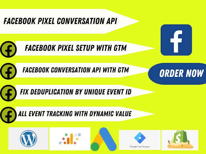 Cover image for I will implement facebook pixel API for GTM serverside tracking