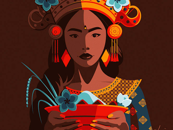 Cover image for "Generosity" - Goddess Cili, daily vector art