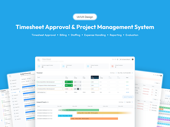 Cover image for Timesheet Approval & Project Management System
