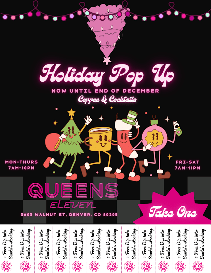 Cover image for Holiday Bar Pop-up Marketing for Queen's Eleven