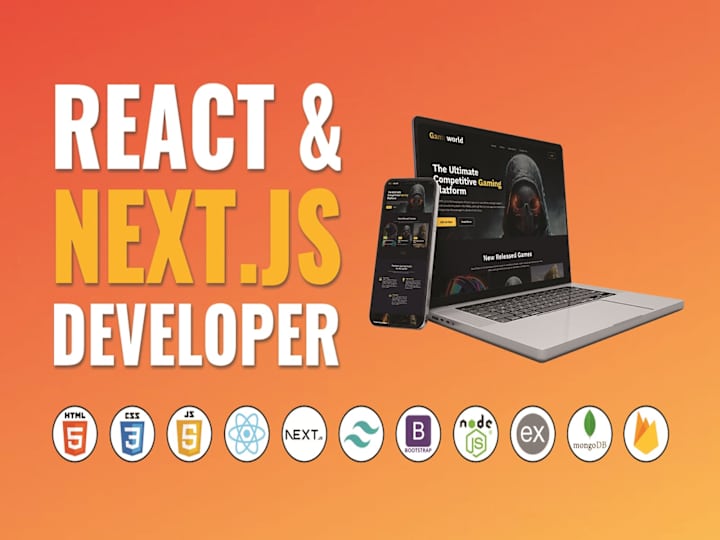 Cover image for Build Responsive Website using React JS, Next JS, Tailwind CSS