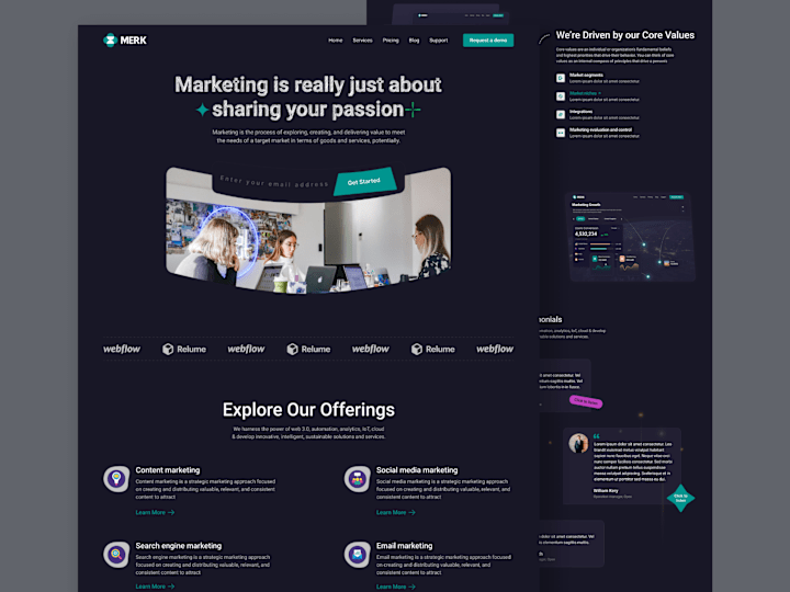 Cover image for Marketing Agency Landing Page UIUX Design