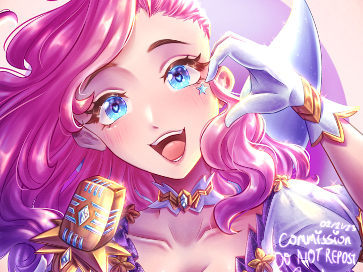 Cover image for Commission Icon of Seraphine for @chrystallight