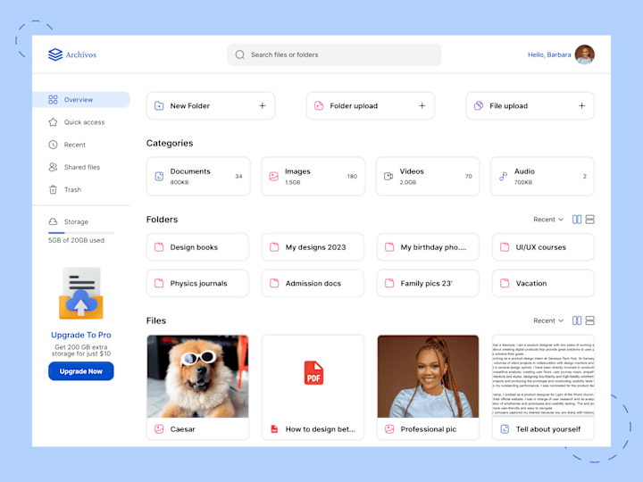 Cover image for File Management Dashboard
