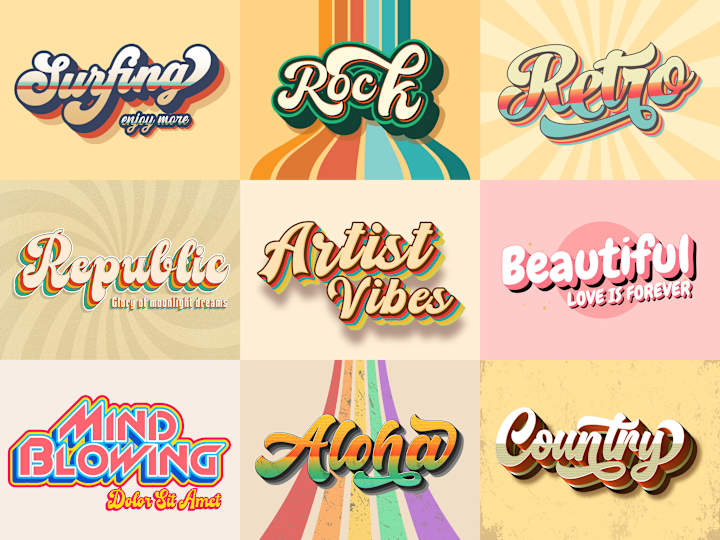 Cover image for 3D Typography Retro logo 🎨