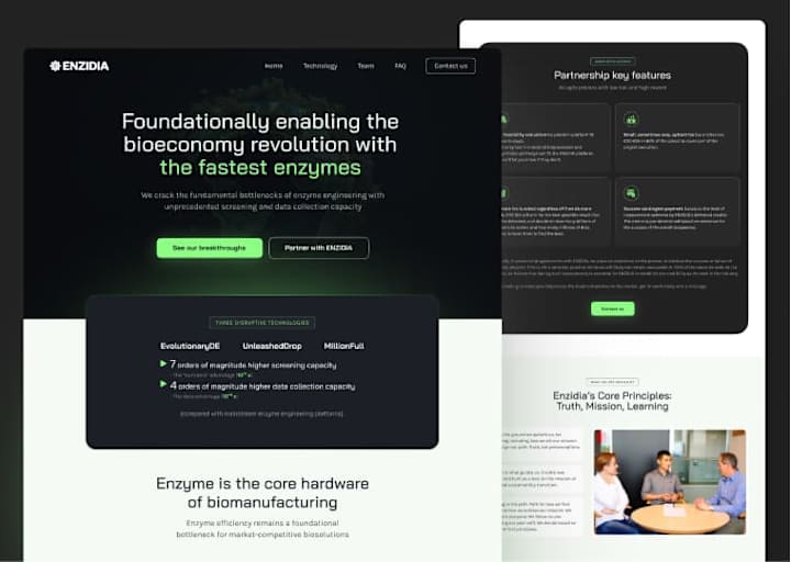 Cover image for Enzidia - Biotech Website Redesign