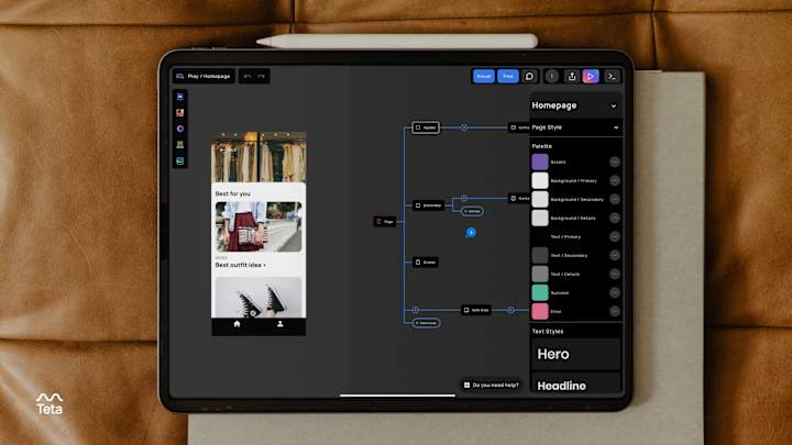 Cover image for Teta: a no-code app builder for mobile apps
