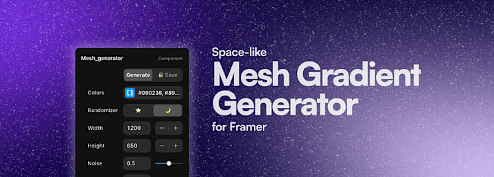 Cover image for Mesh Gradient Generator for Framer