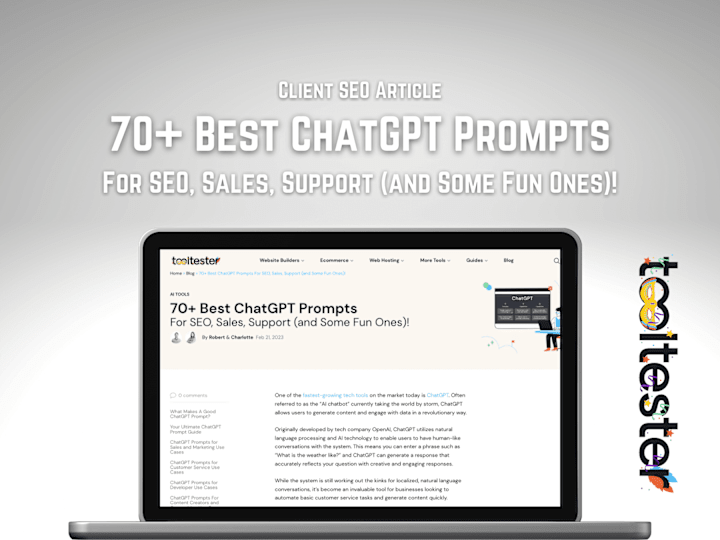 Cover image for 70+ ChatGPT Prompts For Business | Client Article