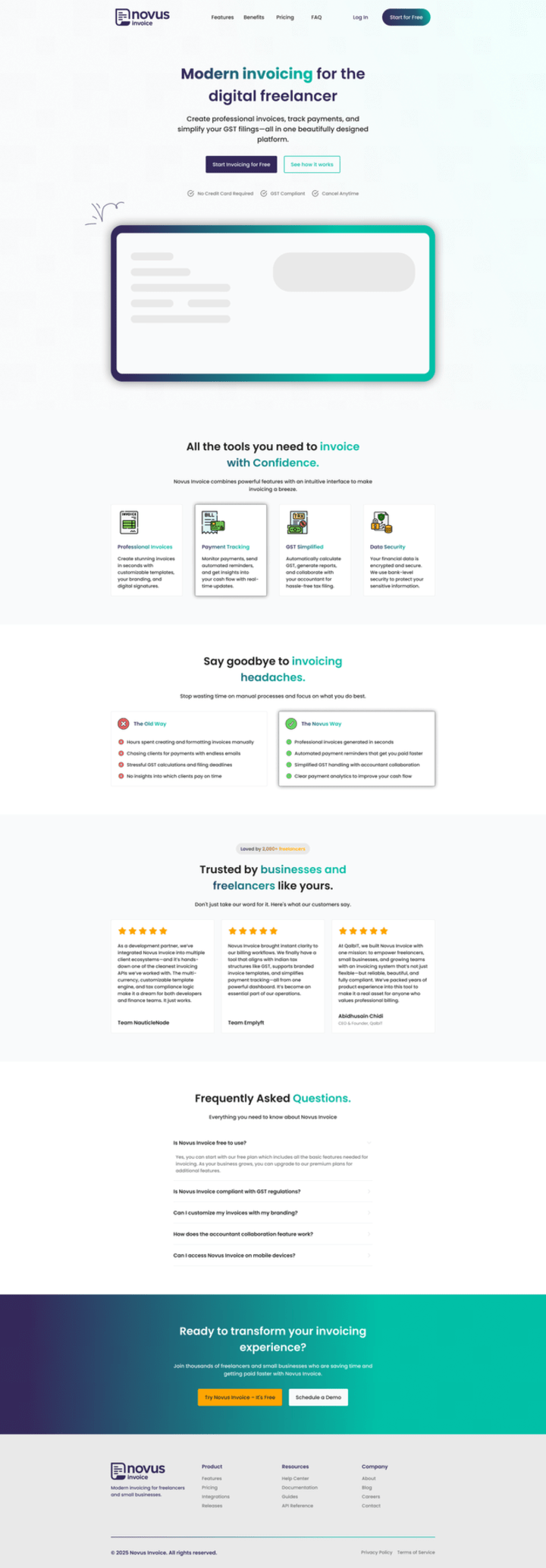 Cover image for Streamlined Invoicing Experience with NovusInvoice