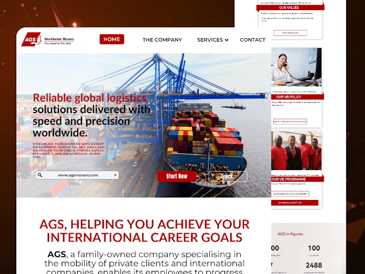 Cover image for AGS Logistics Landing Page Design