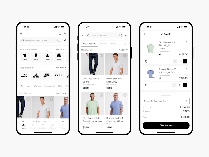 Cover image for Clothing Store App Ui Design