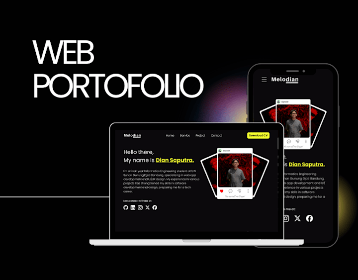 Cover image for Melodian - Personal Portofolio Website