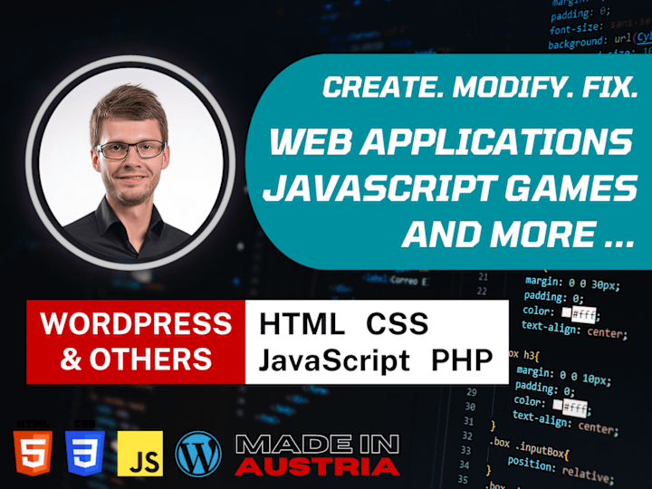 Cover image for Web Application & Game Development with HTML CSS JavaScript PHP