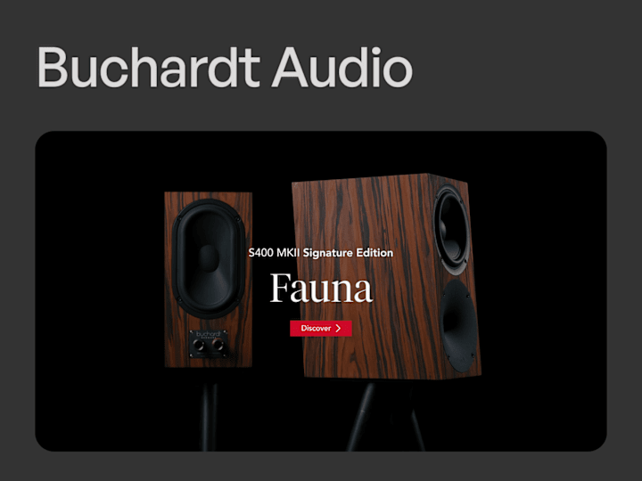 Cover image for Buchardt Audio – website redesign concept 