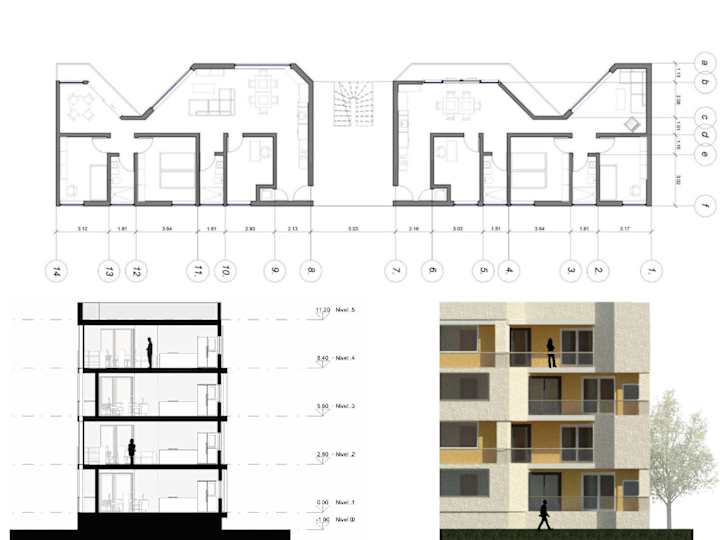 Cover image for Revit 3D model with plans, sections, and elevation drawings