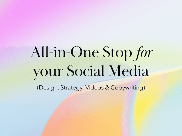 Cover image for All-in-One Social Media: Design, Strategy, Videos & Copywriting