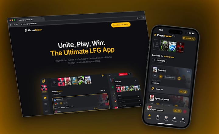 Cover image for PlayerFinder — Discord-Integrated LFG Mobile and Web App