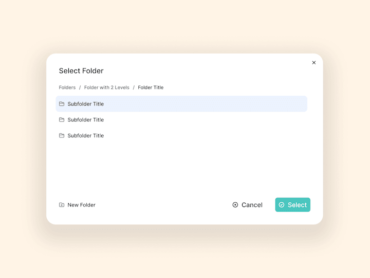 Cover image for Select Folder Modal 