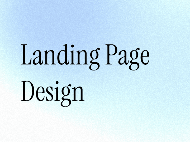 Cover image for Landing Page Design