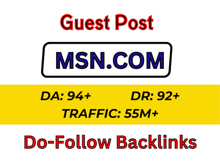 Cover image for Guest Post on MSN.com With Dofollow Links