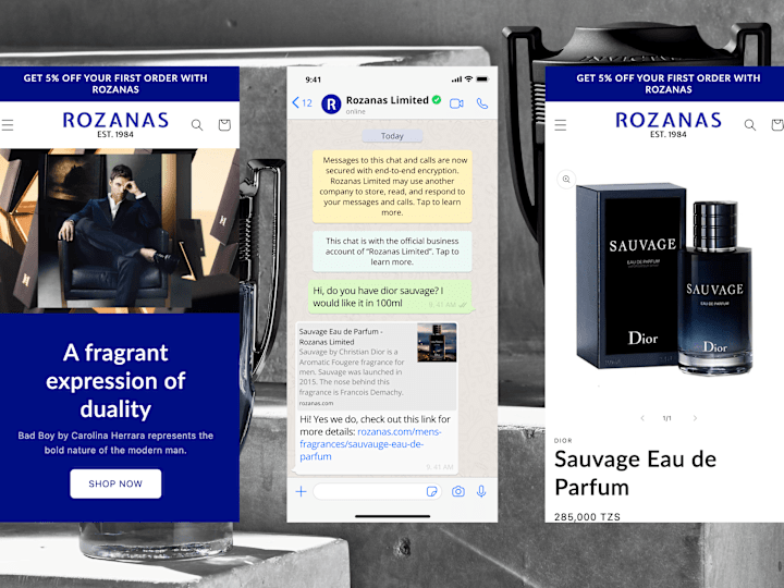 Cover image for E-Commerce Website & Brand Design – Rozanas