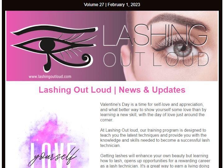 Cover image for Lashing Out Loud | Email Marketing Management