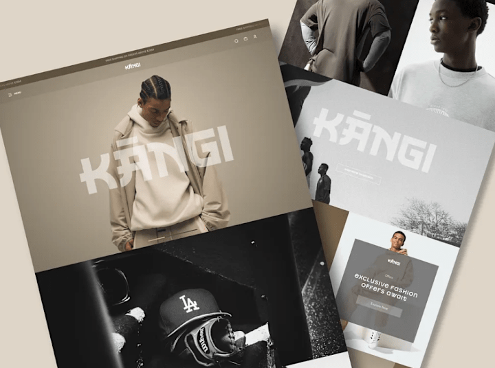 Cover image for Man Fashion Brand Website For KANGI