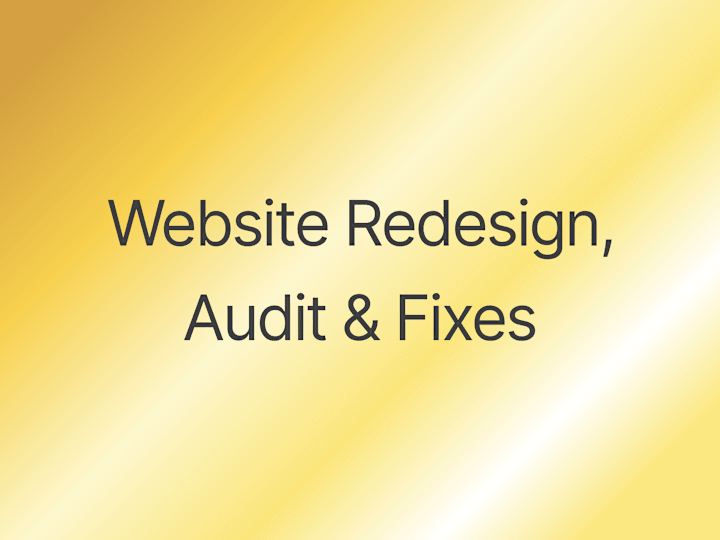 Cover image for Website Redesign & UX Fixes