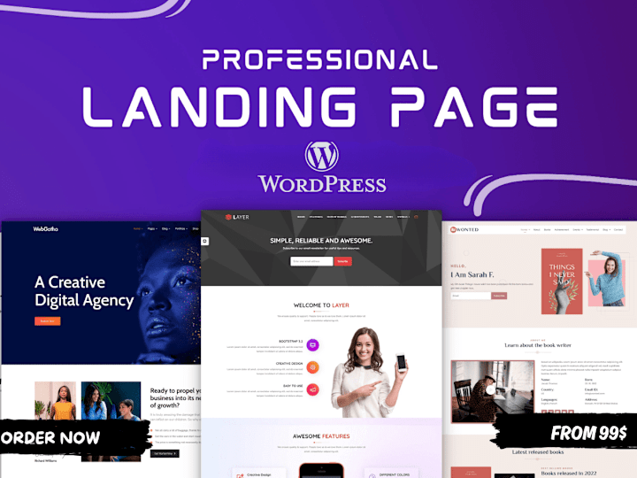 Cover image for You will get WordPress Website Landing Page